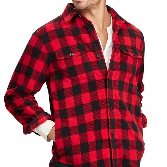 Mens Med Chaps Microfleece Shirt Jacket 